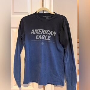 American Eagle Navy Long Sleeve Shirt